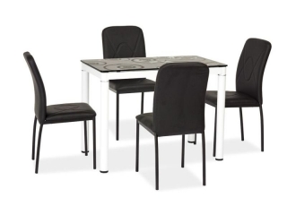 Стол стеклянный Signal Damar 100X60 черный белый
