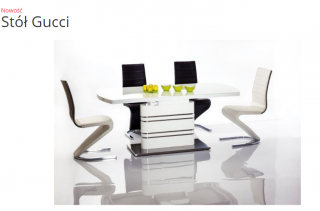 Стол раскладной Signal Gucci 140x85(180) белый
