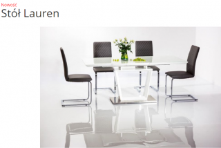 Cтол раскладной Signal Lauren 160(220)x90 белый