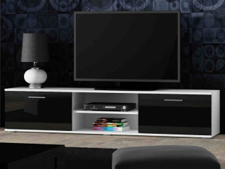 Тумба Тв Soho 180 белый-черный глянец