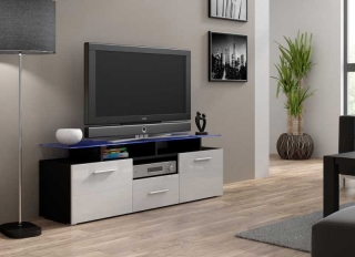 EVORA Тумба ТВ mini черный-белый глянец CAMA