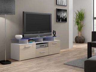 EVORA Тумба ТВ mini белый-кремовый глянец CAMA