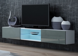 VIGO тумба ТВ GLASS белый-серый глянец CAMA