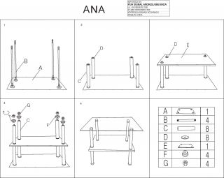 Журнальный столик Signal Ana 50x50x55 Дуб Cонома