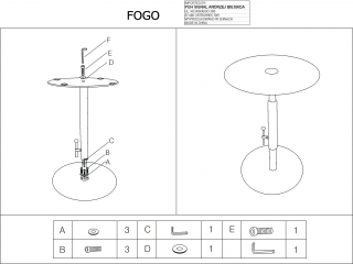 Барный стол Signal Fogo черный