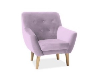 Кресло Signal Nordic 1 velvet розовый (BLUVEL 91) бук