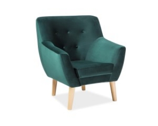 Кресло Signal Nordic 1 velvet зеленый (BLUVEL 78) бук