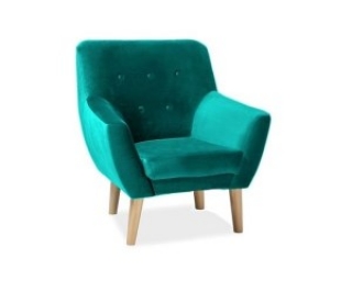 Кресло Signal Nordic 1 velvet бирюзовый (BLUVEL 85) бук