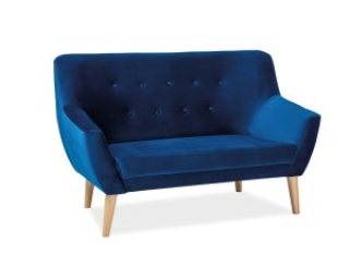 Диван Signal Nordic 2 velvet темно-синий (BLUVEL 86) бук