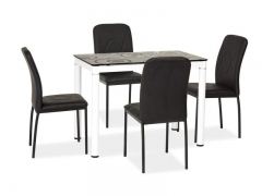 Стол стеклянный Signal Damar 100X60 черный белый