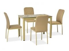 Стол стеклянный Signal Damar 100X60 темно-бежевый