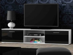 Тумба Тв Soho 180 белый-черный глянец