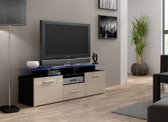 EVORA Тумба ТВ mini черный-кремовый глянец CAMA