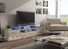 EVORA Тумба ТВ белый-кремовый глянец CAMA