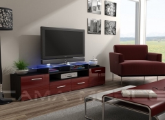 EVORA Тумба ТВ венге-бордовый глянец CAMA