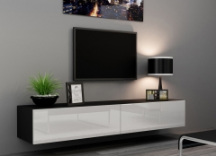 VIGO тумба ТВ 180 черный-белый глянец CAMA