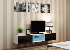 VIGO тумба ТВ GLASS белый-черный глянец CAMA