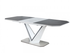 Стол раскладной Signal Valerio Ceramic 160(220)X90 серый белый