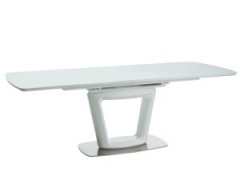 Новинка! Стол раскладной Signal Claudio II 160(220)X90 белый мат