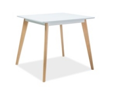 Стол обеденный Signal Declan II 80X80 белый бук