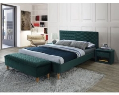 Новинка!Кровать Signal Azurro Velvet 160х200 зеленый дуб
