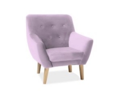 Кресло Signal Nordic 1 velvet розовый (BLUVEL 91) бук